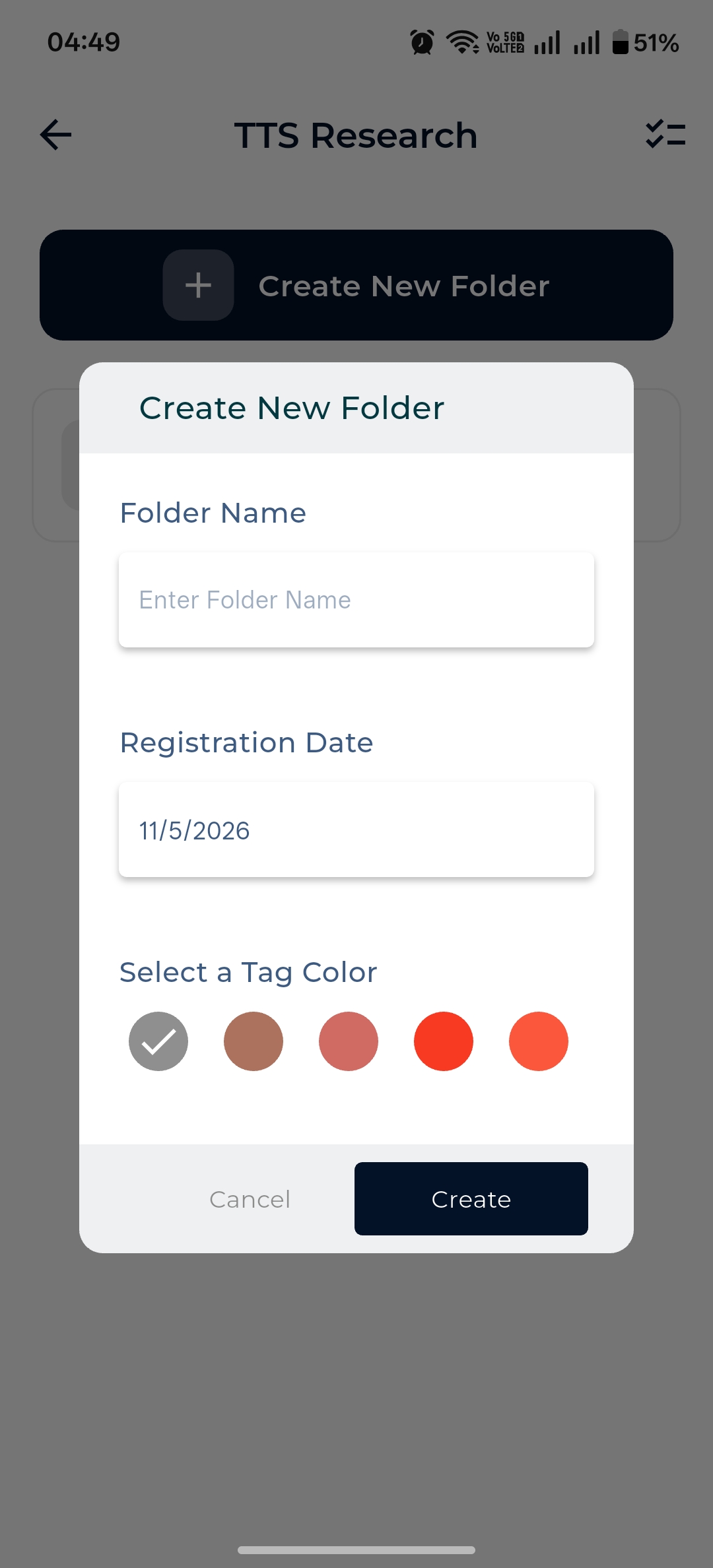 Create folder