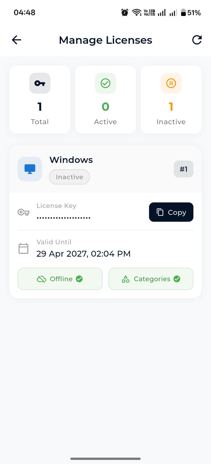 Manage Licenses